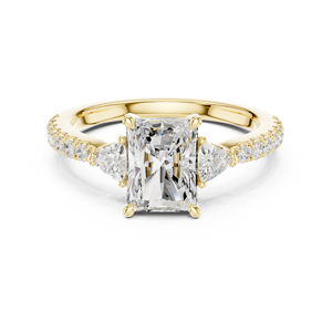 SATVIK RATNA Bague de fiançailles, de mariage et d'anniversaire pour femme, diamant de laboratoire de luxe 1,5 carat taille Radiant, certifié IGI, en or 14K/18K - Product Image 4