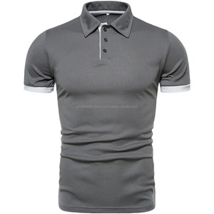 Polo de manga corta para hombre, estilo casual, color sólido, temporada 2023, para comercio exterior. - Product Image 5