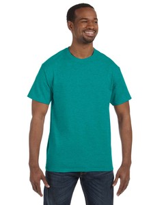 Camiseta de Verano para Hombre, Marca de Moda, 220 g, Algodón, Manga Corta, Cuello Redondo, Color Sólido, Lisa, Básica, Informal - Product Image 1