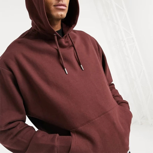 Custom Streetwear Hoodie <b>Plain</b> Heavyweight Cotton Material Pullover Blank Oversized Casual Breathable Men's <b>Hoodies</b> - Product Image 3