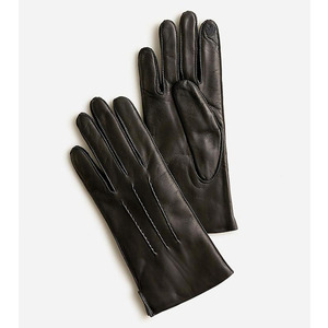 Gants tactiles en cuir véritable pour hommes, couleur noire, pour sport, conduite en plein air, moto, respirants, de haute qualité - Product Image 1