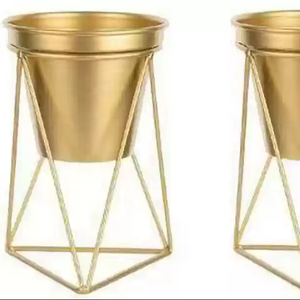 Maceta Metálica Moderna al Mejor Precio al por Mayor, Elegante Maceta para Plantas de Interior, Balcón, Jardín y Decoración de Oficina - Product Image 1