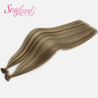 Nouvelles extensions capillaires à kératine en U, 100 % cheveux vierges Remy, pré-collées, couleur personnalisée, qualité professionnelle, vente en gros