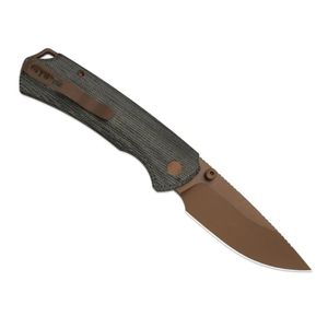 Couteaux de poche pliants compacts avec lame Dark Drop Point et manches texturés pour la découpe générale et les aventures en plein air - Product Image 2