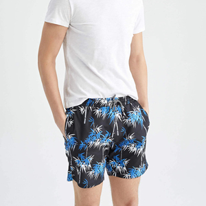 Premium Quality Summer <b>Men's</b> Board Shorts Swim <b>Trunks</b> Knitted Drawstring Closure Breathable Quick Dry Waterproof Zipper Pockets - Product Image 3