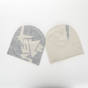 Bulk Order USA custom beanie streetwear knit <b>cap</b> <b>winter</b> black red logo design high quality wholesale beanie - Product Image 6