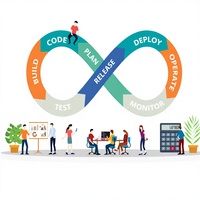 Advanced DevOps Software Development Platform Automated CI/CD Cloud Deployment MAC OS Scalable Application Management Stock