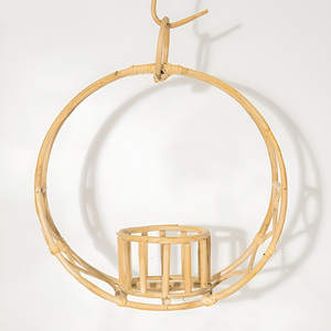 Panier suspendu en rotin tressé de qualité supérieure, paniers à plantes pour la décoration de la maison et du jardin, jardinières suspendues - Product Image 5