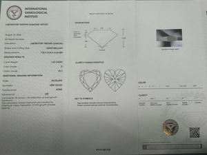Diamants blancs CVD cultivés en laboratoire, forme cœur, pureté VVS, certifiés IGI et GIA, 1-10 carats, en vrac, pour la joaillerie - Vente en gros - Product Image 2