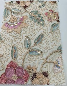 Premium Exquisite Net Embroidery Polyester <b>Fabric</b> for Bridal Dresses Wedding Couture Fashion <b>Bags</b> and Home Textile Decoration - Product Image 4