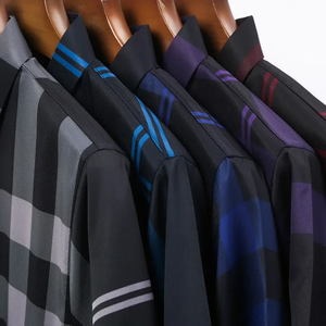 New Men's Business Casual Short Sleeved Shirt <b>No</b> Iron and Wrinkle Resistant Top - Product Image 6