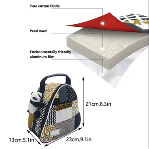 Sac isotherme triangulaire réutilisable Wilson New Fashion Eco-Friendly pour le déjeuner, sac fourre-tout thermique isolé, sac à bandoulière pour aliments, vin, voyage, mousse rafraîchissante - Product Image 5