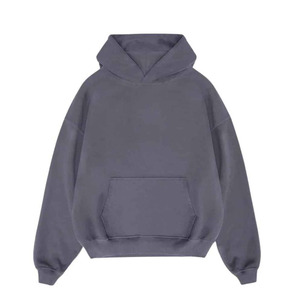 เสื้อฮู้ดดี้วินเทจทรงโอเวอร์ไซส์ ผ้าคอตตอนฟลีซหนานุ่ม สไตล์สตรีทแวร์ แบบสวมหัว ไม่มีลาย ยูนิเซ็กส์ - Product Image 3