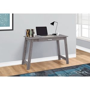 Scrivania Moderna Contemporanea per Ufficio Domestico con Cassetti Portaoggetti, Laminato Grigio per Lavoro con Laptop - Product Image 6