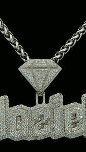 Fabricante profesional precio competitivo 5ct VVS D corte brillante diamante colgante 925 plata esterlina Hip Hop collar 7-12 - Product Image 6