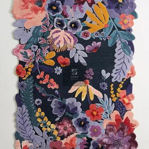 Premium Modern Artistic Wool Carpet Hand Tufted Abstract flower Rug for Home Use for Living Room Bedroom Christmas Gift New Year - Product Image 1