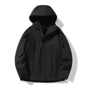 Sudaderas con capucha extragrandes con cremallera para hombre, de algodón transpirable de 350 gramos para invierno, con hombros caídos y bolsillo sólido, de alta calidad. - Product Image 1