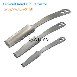 Kit d'arthroplastie de la hanche pour animaux, instruments chirurgicaux orthopédiques : rétracteur de hanche Hatt Spoon, râpes osseuses, par Dentavex - Product Image 4