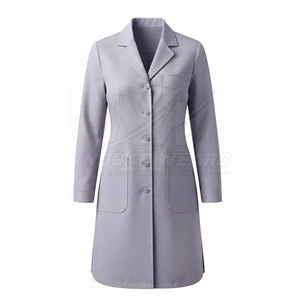 Blouse de Travail Médicale Professionnelle avec Fermeture à Boutons-Pression, Multiples Poches Utilitaires, Manches Longues, Confort Optimal - Product Image 2