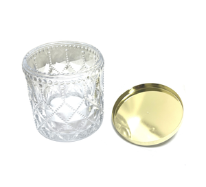 Vente en gros de couvercles de bougies ronds en métal plaqué or de luxe avec impression de logo personnalisé pour pot de bougie d'aromathérapie - Product Image 5