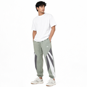 Wholesale Custom Color Block Jogger Sweatpants Elastic Waist Drawstring Casual Streetwear Side Pocket <b>Athletic</b> Track men's pants - Product Image 6