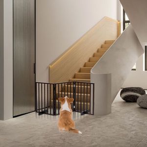 Walnut Wood Pet Gate & Pen Elegant Wooden Dog Fence - Product Image 3