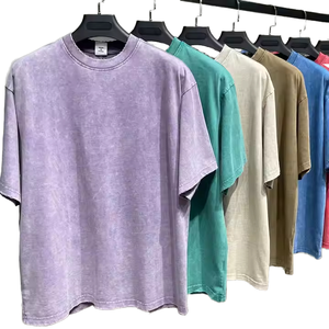 T-shirt en coton surdimensionné pour homme, teint en pièce, couleur unie, col rond, manches courtes, coupe décontractée en jersey tricoté - Product Image 6