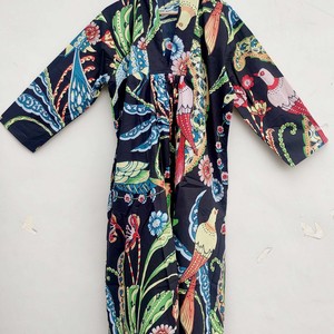 Robe longue florale personnalisée de qualité supérieure pour femme, manches longues, été, polyester et coton, du S au XXL, vêtements d'occasion pour l'exportation - Product Image 1