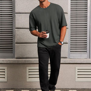 T-shirt d'été de haute qualité, coupe ample, logo et design personnalisés, streetwear, hauts amples et légers pour hommes - Product Image 6