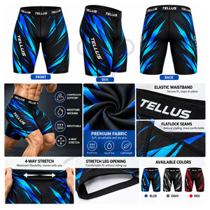 Gym Fitness Workout Clothing <b>Men</b> <b>Shorts</b> With <b>Compression</b> Custom Made Durable Material <b>Men</b> <b>Compression</b> <b>Shorts</b> - Product Image 5