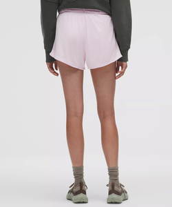 Shorts Deportivos Casuales de Cintura Media para Mujer, Tejidos en Color Rosa, Estilo Vintage, Transpirables, de Secado Rápido, de Algodón Orgánico Oxford - Product Image 2
