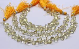 Perles de quartz citron naturel facettées en forme de poire, 5x7MM, 8 pouces, perles de quartz citron naturel en vrac pour bijoux - Product Image 3