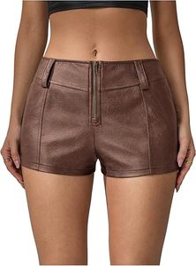 Wholesale Custom Women's Faux Leather Mini <b>Shorts</b> High Waist Vegan Leather Clubwear Fashion <b>Shorts</b> Manufacturer - Product Image 4