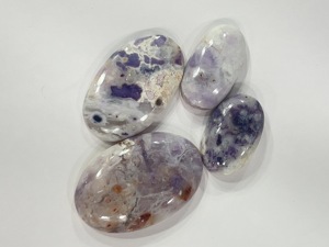 Lot de 10 cabochons en pierre Tiffany violette naturelle, 39g, vente en gros, fournisseur en vrac de pierres précieuses pour les acheteurs chinois - Product Image 3