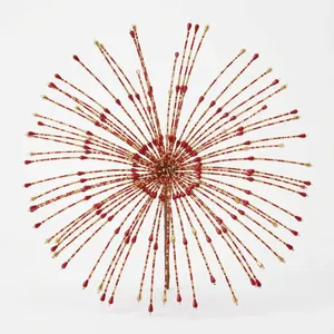 Rama Decorativa con Cuentas Rojas y Doradas para Árbol de Navidad, para Decoraciones Festivas - Product Image 4