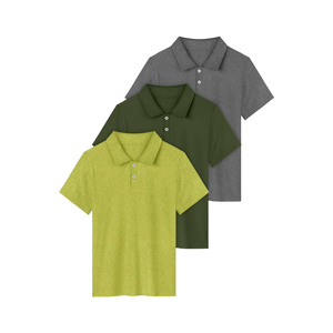 Chemises polo en polyester tricoté pour hommes, manches courtes, vêtements décontractés pour le travail, tissu durable et confortable, design personnalisé, vente en gros de polos - Product Image 2