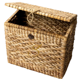 <b>Storage</b> <b>Chest</b> Basket | Woven Laundry Basket made from Water Hyacinth (2 sizes) - Product Image 4