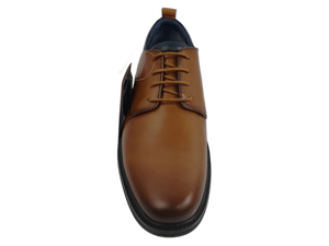 Chaussures Oxford pour hommes en cuir synthétique marron, à lacets, respirantes, légères, décontractées, avec semelle intermédiaire en caoutchouc, solides, toutes saisons - Product Image 3