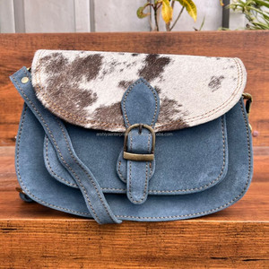Bolso bandolera de cuero de ante reciclado genuino de estilo occidental de nueva moda y bolso de hombro de piel de vaca a la moda para mujer - Product Image 2
