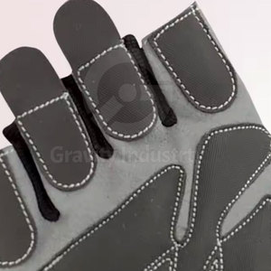 Customized Logo Half <b>Finger</b> Leather Weight Lifting Gloves for Gym Use Non-Slip Adjustable Wrist <b>Strap</b> New Design - Product Image 3