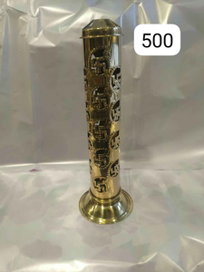 Lámpara de Aceite Diya de Latón Sólido de la Mejor Calidad con Diseño Geométrico Grabado para Decoración Moderna Industrial de Navidad, Diwali y Pooja Premium - Product Image 4