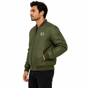 Chaqueta Bomber para Hombre, Cierre Frontal con Cremallera, Estilo Casual, Cuello Alto, Material de Poliéster, Chaquetas Personalizadas OEM para Hombre, Abrigo Impermeable al por Mayor - Product Image 4
