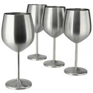 Verre à vin moderne fait main en acier inoxydable poli miroir, incassable, en métal argenté brillant, pour mariage et fête - Product Image 5