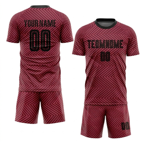Uniformes de fútbol personalizados, conjuntos de ropa deportiva transpirable de poliéster, camisetas de fútbol al por mayor, kit de fútbol de manga corta personalizado - Product Image 5