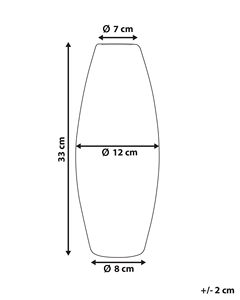 Jarrón Moderno de Metal para Mesa, 33 cm de Altura, Ø12 cm en el Centro, Ø7 cm en la Parte Superior, Ø8 cm en la Parte Inferior, Puede Contener Agua, para Decoración del Hogar - Product Image 2