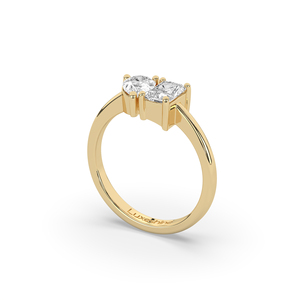 Custom 1.13Ct Lab Grown Diamond 925 <b>Silver</b> Gold <b>Ring</b> Pear <b>Emerald</b> Cut Unique Style Lightweight Minimalist Jewelry For Her <b>Ring</b> - Product Image 4