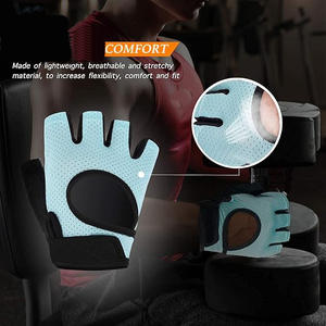 Guantes de gimnasio transpirables de medio dedo para entrenamiento con pesas, culturismo, levantamiento de potencia y ejercicios de crossfit. - Product Image 5