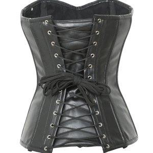 Robe corset sans bretelles en cuir PU noir avec détails de boucle, tenue de club moulante pour adulte, soutien-gorge intégré, écologique, sexy - Product Image 3