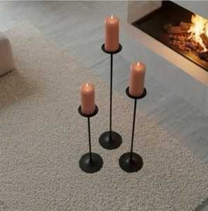 Luxury Handmade <b>Black</b> Iron Taper Candle Holder Set Modern Nordic Decorative Metal <b>Candlestick</b> Stand for Home Decoration - Product Image 6