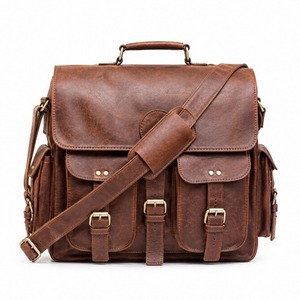 Sac bandoulière de luxe en cuir véritable, petit sac messager, sacoche pour ordinateur portable, idéal pour le bureau, les voyages, unisexe, cadeau d'affaires, sac haut de gamme - Product Image 3